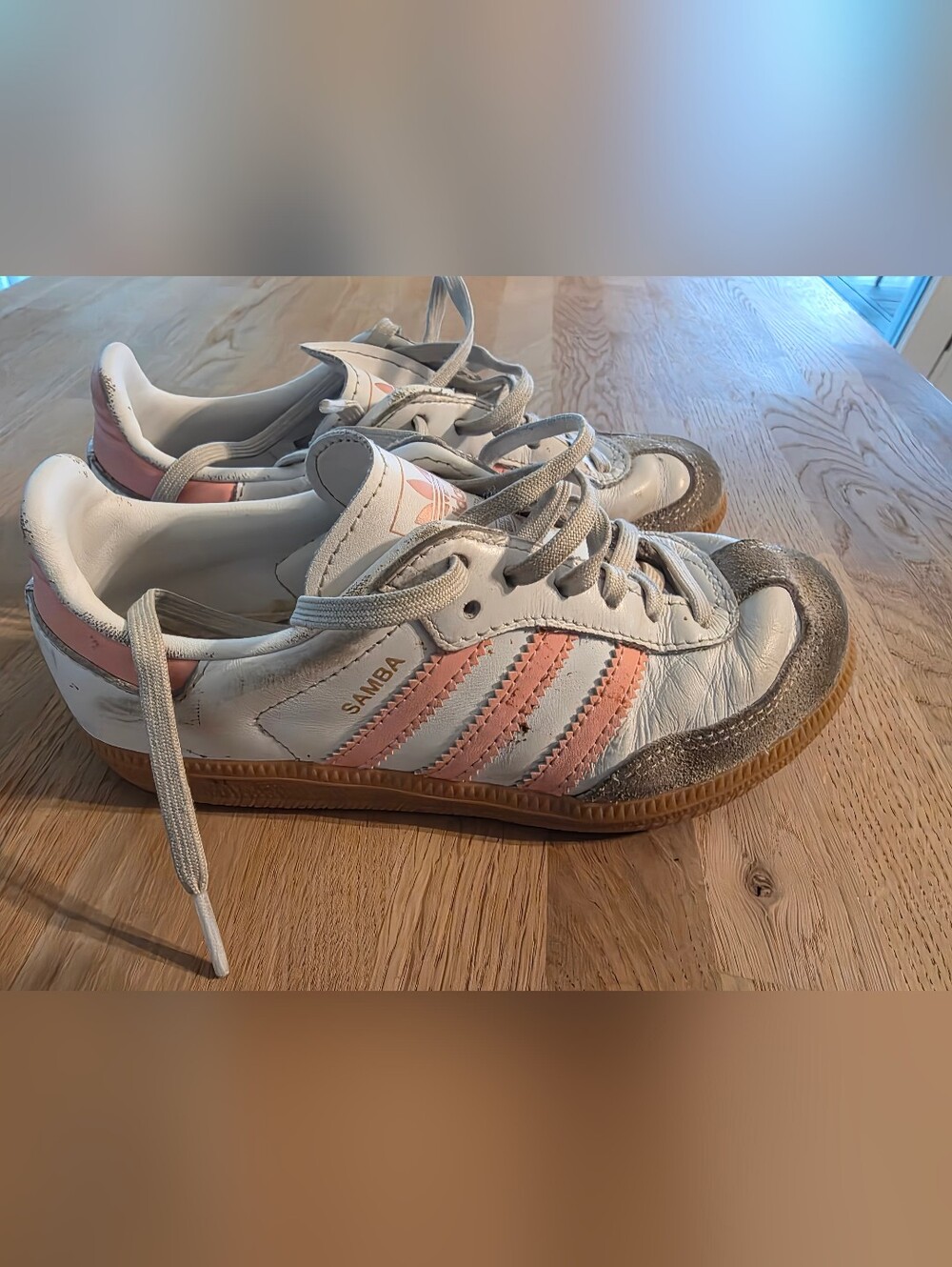 adidas Kids' Preschool Samba OG Shoes Pink White Size 1 Youth